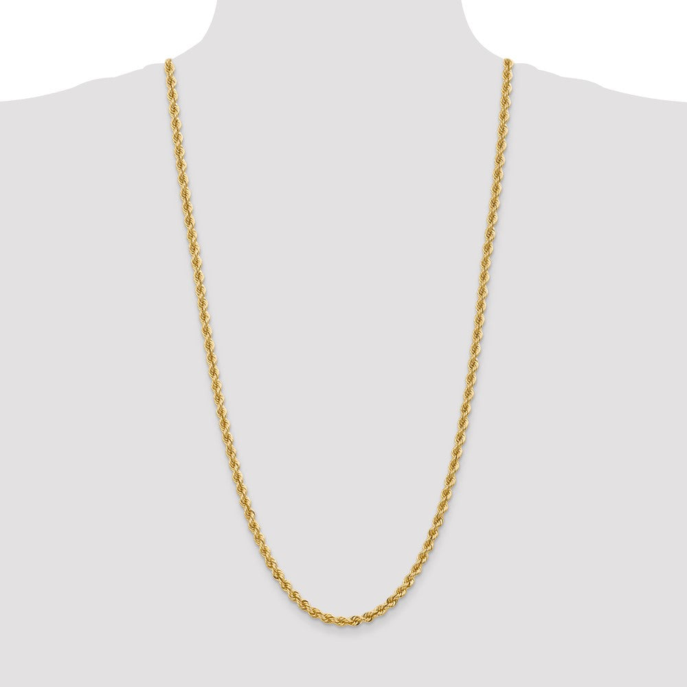 14K 30 inch 5mm Regular Rope with Lobster Clasp Chain-035S-30