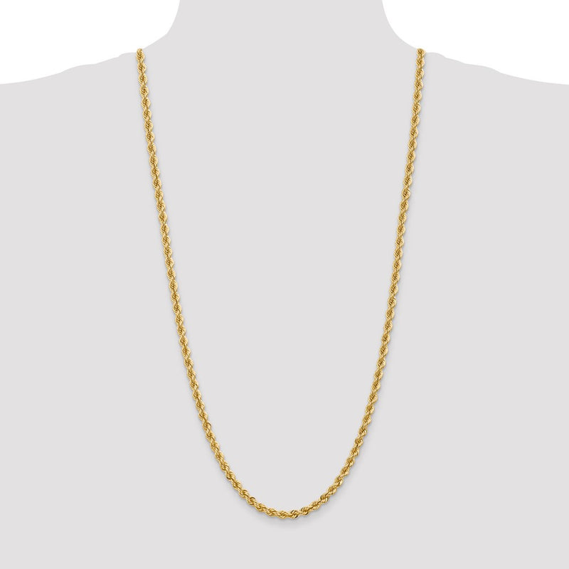 14K 30 inch 5mm Regular Rope with Lobster Clasp Chain-035S-30