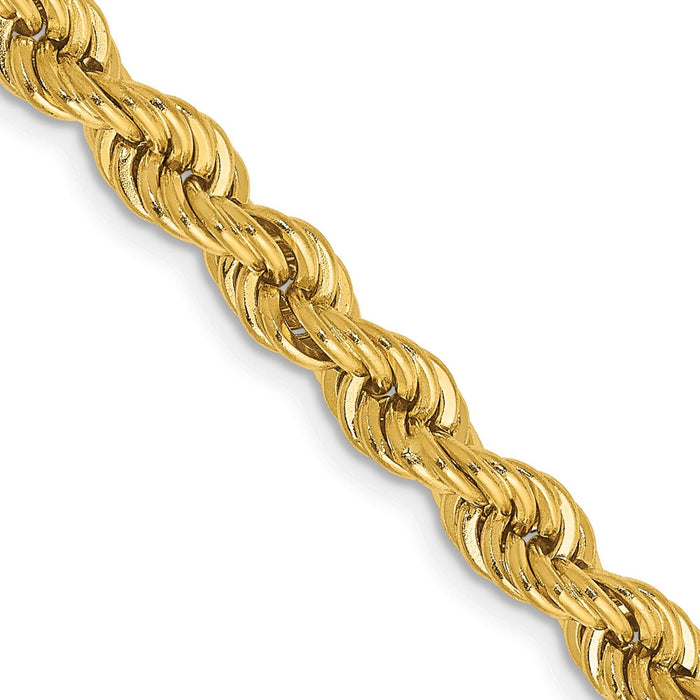 14K 18 inch 5mm Regular Rope with Lobster Clasp Chain-035S-18
