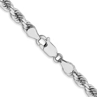 14k White Gold 4.5mm D/C Rope with Lobster Clasp Chain-035W-20