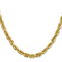 14k 5.5mm D/C Rope with Fancy Lobster Clasp Chain-040L-18