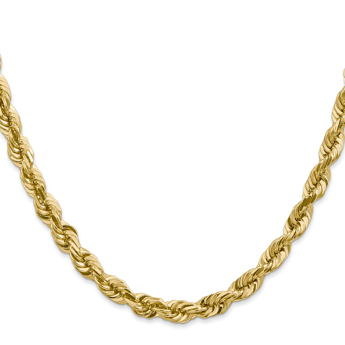 14k 5.5mm D/C Rope with Fancy Lobster Clasp Chain-040L-28