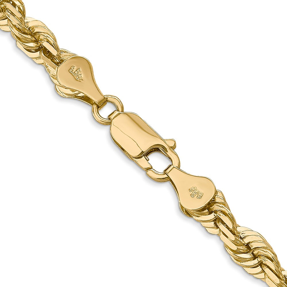 14K 28 inch 5.5mm Diamond-cut Rope with Lobster Clasp Chain-040L-28