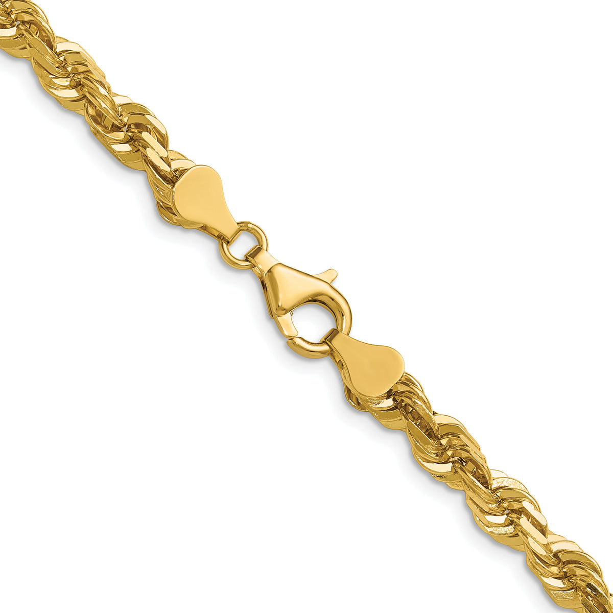 14k 5.5mm D/C Rope with Fancy Lobster Clasp Chain-040L-22