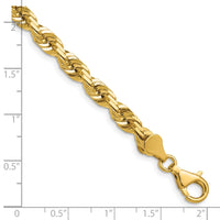 14k 5.5mm D/C Rope with Fancy Lobster Clasp Chain-040L-16