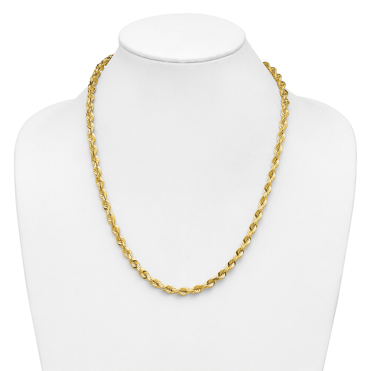 14k 5.5mm D/C Rope with Fancy Lobster Clasp Chain-040L-22