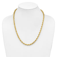 14k 5.5mm D/C Rope with Fancy Lobster Clasp Chain-040L-22
