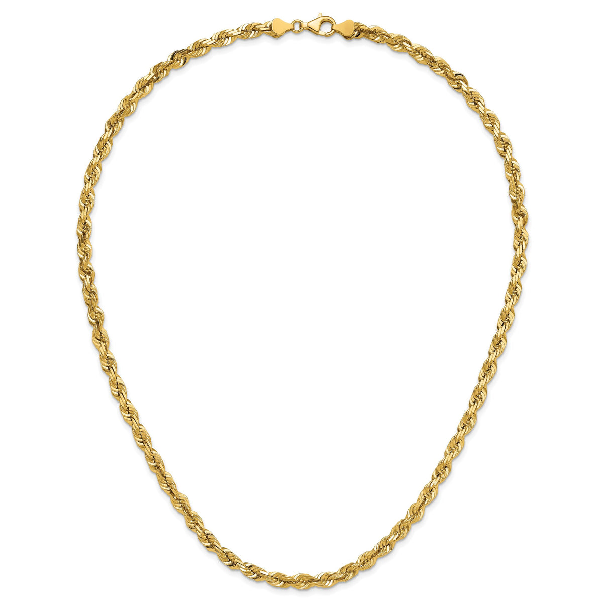 14k 5.5mm D/C Rope with Fancy Lobster Clasp Chain-040L-22