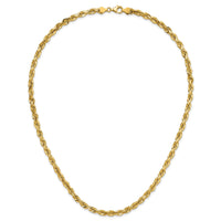 14k 5.5mm D/C Rope with Fancy Lobster Clasp Chain-040L-22