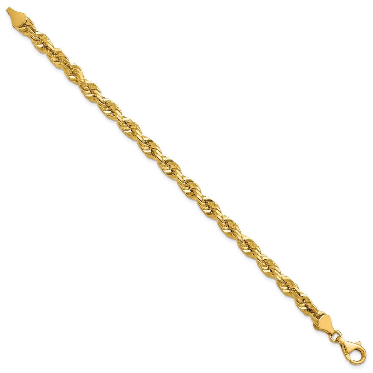 14k 5.5mm D/C Rope with Fancy Lobster Clasp Chain-040L-7