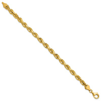 14k 5.5mm D/C Rope with Fancy Lobster Clasp Chain-040L-7