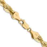 14K 26 inch 6mm Regular Rope with Lobster Clasp Chain-040S-26