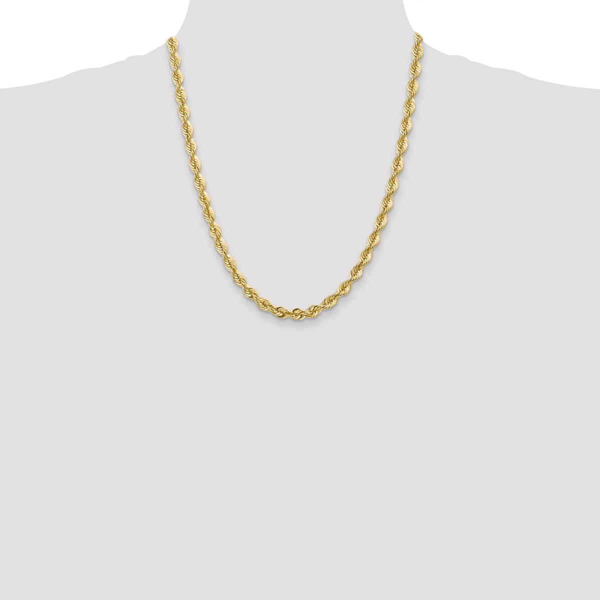 14k 6mm Regular Rope Chain-040S-22