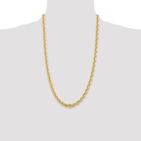 14K 26 inch 6mm Regular Rope with Lobster Clasp Chain-040S-26