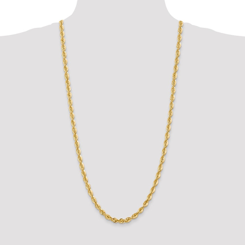 14K 30 inch 6mm Regular Rope with Lobster Clasp Chain-040S-30