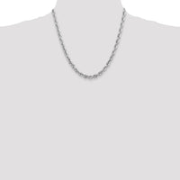 14k White Gold 5.5mm D/C Rope with Lobster Clasp Chain-040W-20