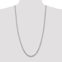 14k White Gold 5.5mm D/C Rope with Lobster Clasp Chain-040W-30