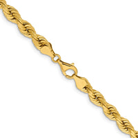 14K 24 inch 6.5mm Diamond-cut Rope with Fancy Lobster Clasp Chain-045L-24