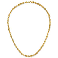 14K 6.5mm  D/C Rope with Fancy Lobster Clasp Chain-045L-24