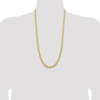 14K 6.5mm  D/C Rope with Fancy Lobster Clasp Chain-045L-28