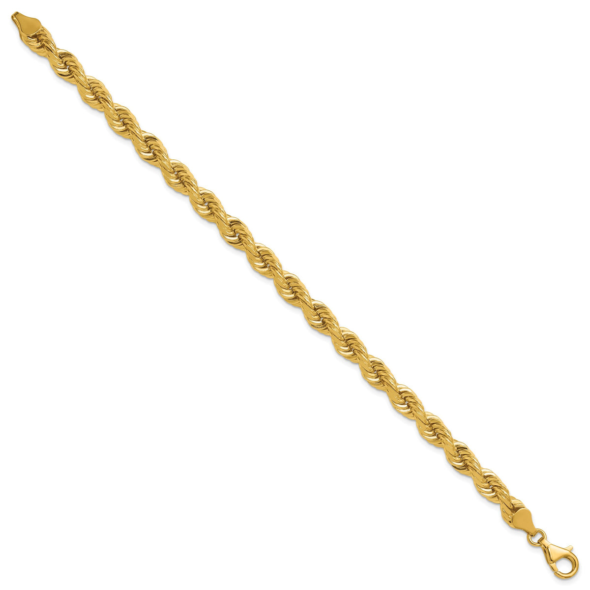 14K 6.5mm  D/C Rope with Fancy Lobster Clasp Chain-045L-9
