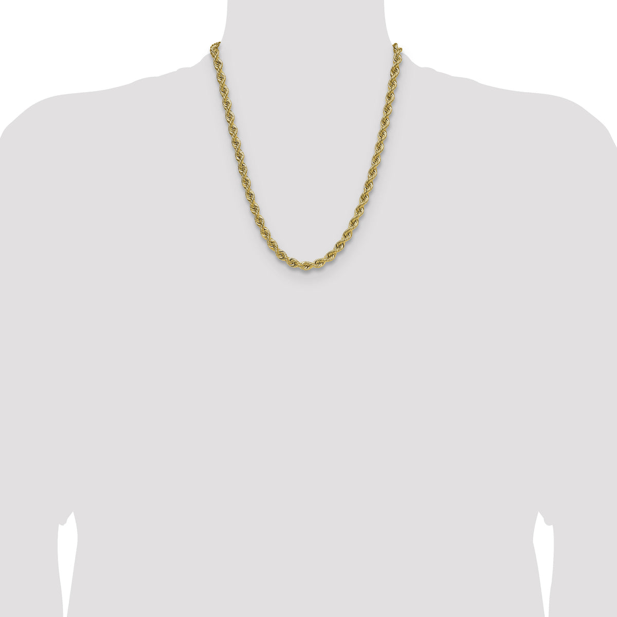 14k 6.7mm Regular Rope Chain-045S-22