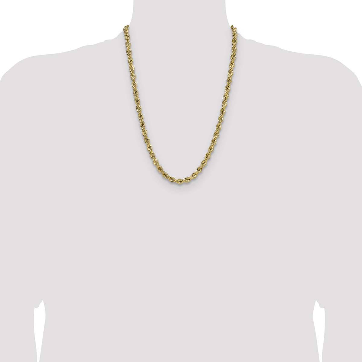 14k 6.7mm Regular Rope Chain-045S-24