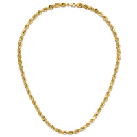 14K 7mm  D/C Rope with Fancy Lobster Clasp Chain-050-26