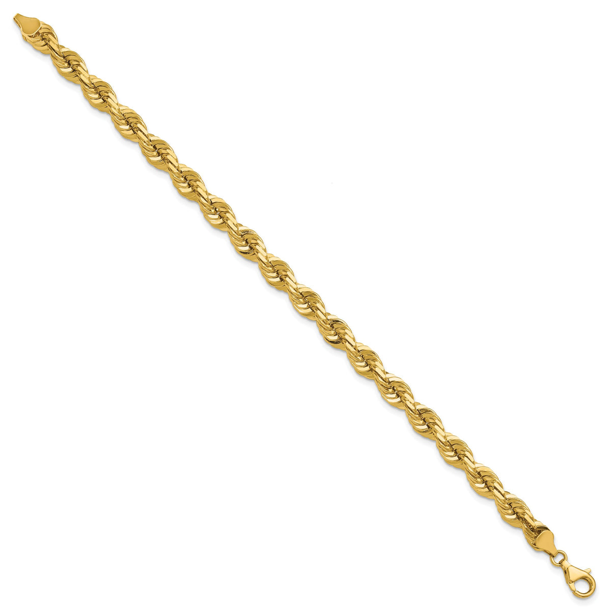 14K 7mm  D/C Rope with Fancy Lobster Clasp Chain-050-9