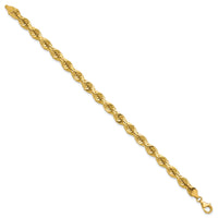 14K 7mm  D/C Rope with Fancy Lobster Clasp Chain-050-9