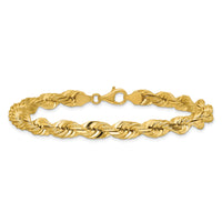 14K 7mm  D/C Rope with Fancy Lobster Clasp Chain-050-9