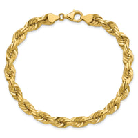 14K 7mm  D/C Rope with Fancy Lobster Clasp Chain-050-9