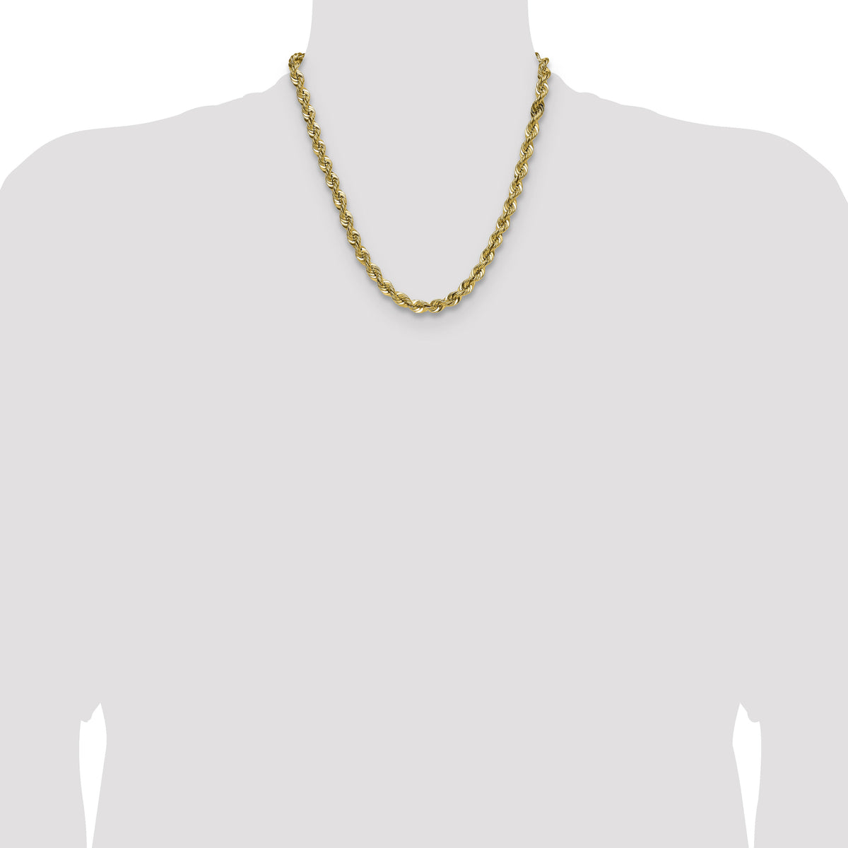 14k 7.5mm Regular Rope Chain-050S-20