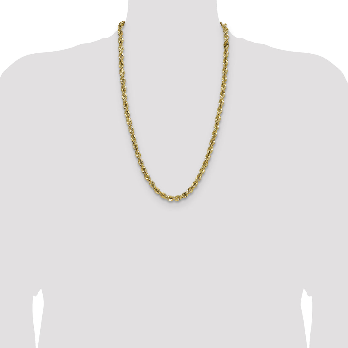 14k 7.5mm Regular Rope Chain-050S-26
