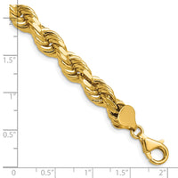 14K 8mm  D/C Rope with Fancy Lobster Clasp Chain-060-20