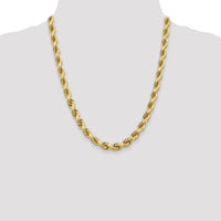 14K 8mm  D/C Rope with Fancy Lobster Clasp Chain-060-22