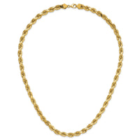 14K 8mm  D/C Rope with Fancy Lobster Clasp Chain-060-24