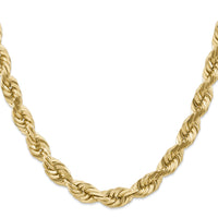 14K 10mm  D/C Rope with Fancy Lobster Clasp Chain-080-24