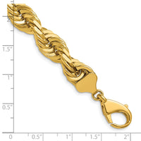 14K 10mm  D/C Rope with Fancy Lobster Clasp Chain-080-24