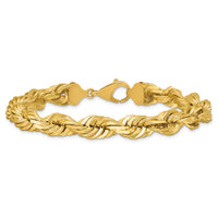14K 10mm  D/C Rope with Fancy Lobster Clasp Chain-080-9
