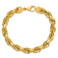 14K 10mm  D/C Rope with Fancy Lobster Clasp Chain-080-9
