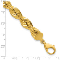 14K 10mm  D/C Rope with Fancy Lobster Clasp Chain-080-9