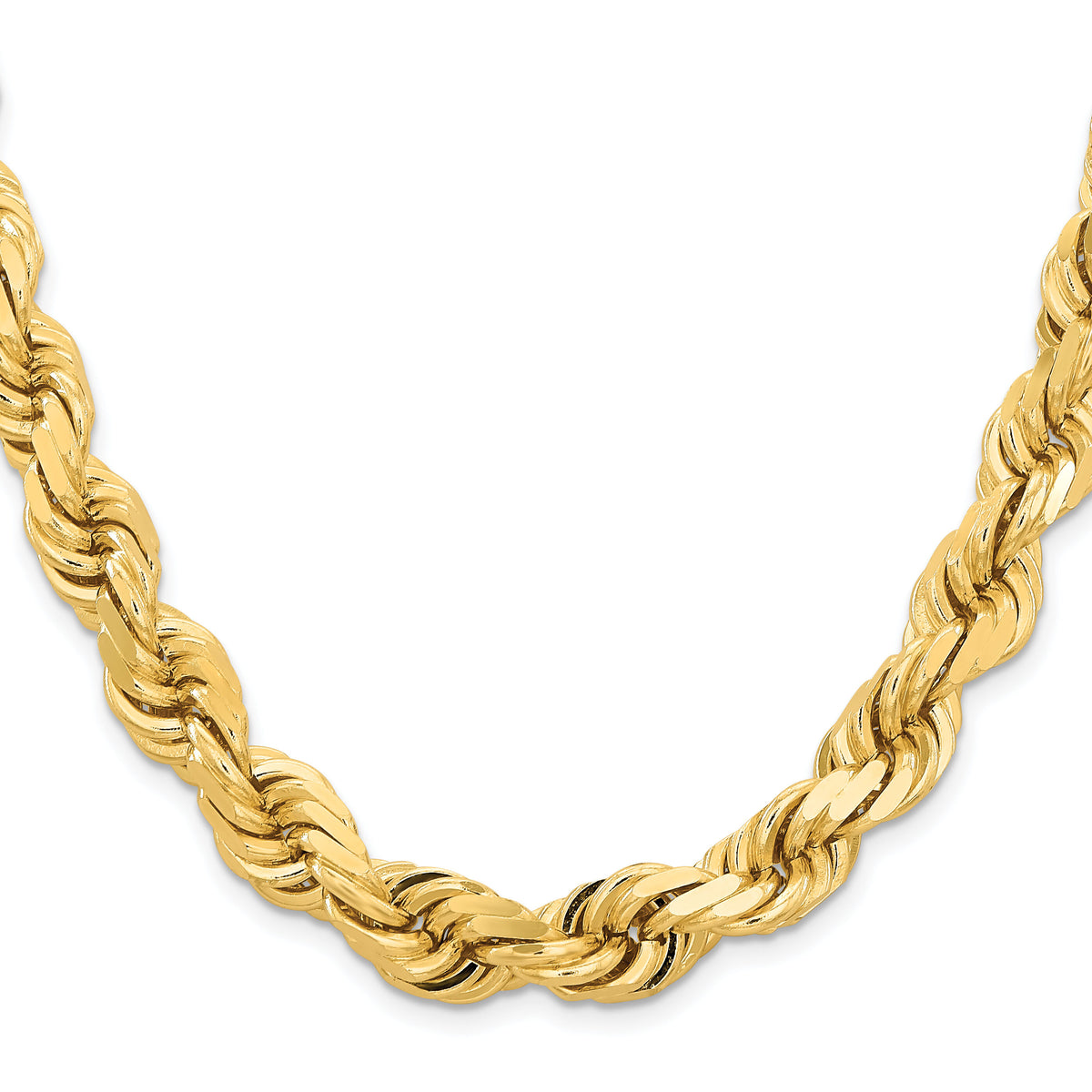 14K 12mm  D/C Rope with Fancy Lobster Clasp Chain-100-28