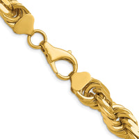 14K 12mm  D/C Rope with Fancy Lobster Clasp Chain-100-28