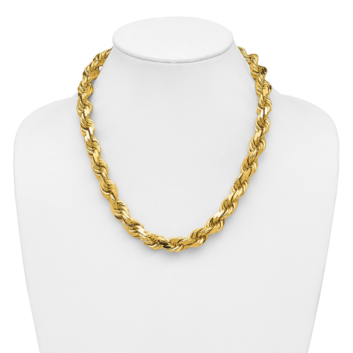 14K 12mm  D/C Rope with Fancy Lobster Clasp Chain-100-20