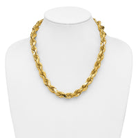 14K 12mm  D/C Rope with Fancy Lobster Clasp Chain-100-20
