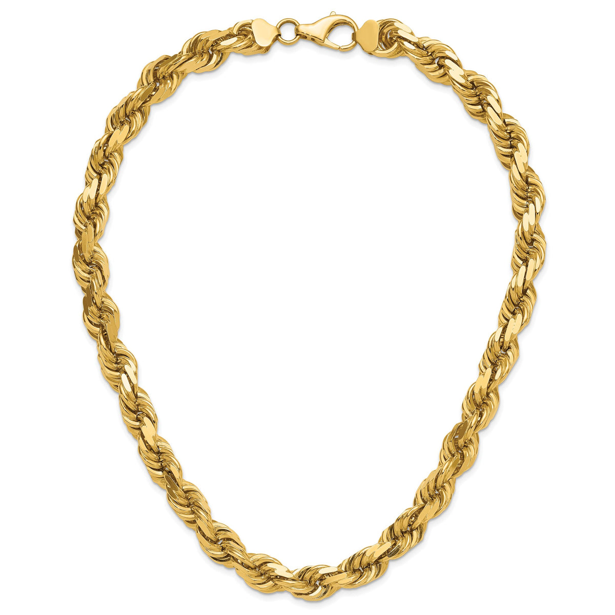 14K 12mm  D/C Rope with Fancy Lobster Clasp Chain-100-20