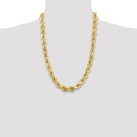 14K 12mm  D/C Rope with Fancy Lobster Clasp Chain-100-24
