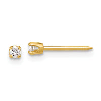 Inverness 14k Polished 2.4mm .10ct Lab Grown Diamond Stud Earrings-1013E