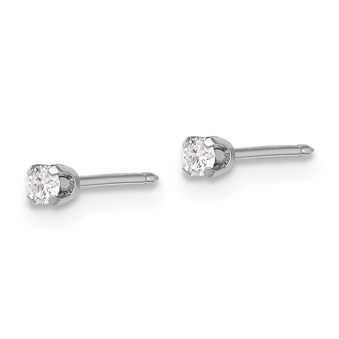 Inverness 14k White Gold 2.4mm .10ct Lab Grown Diamond Stud Earrings-1013E/1